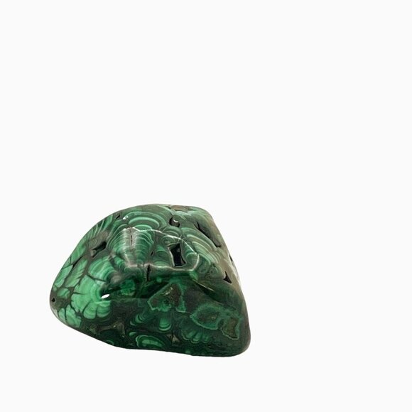 Green Malachite Free Form Mineral - Unique Congo Specimen with Bullseye Bands - Picture 6 of 10